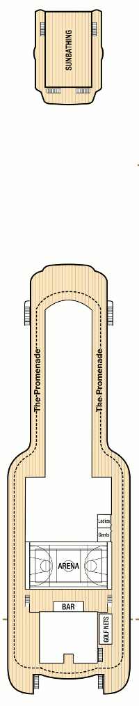 Choose your cabin on Sports Deck             