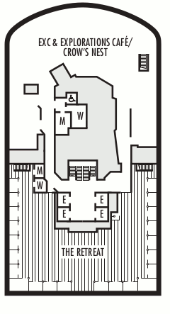 Choose your cabin on Observation Deck             