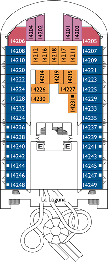 Choose your cabin on Deck 14             