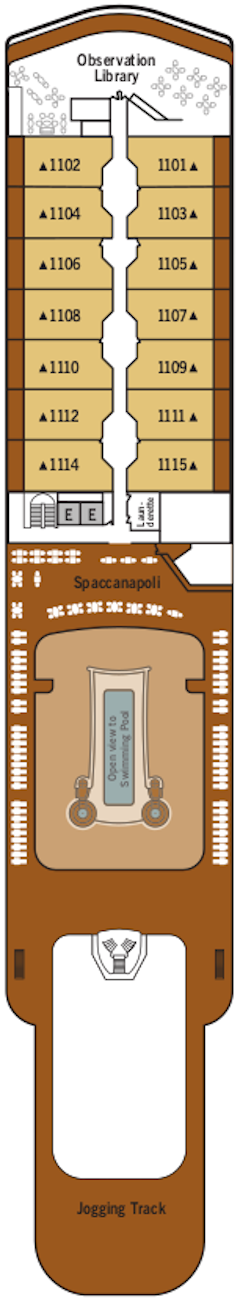 Choose your cabin on Deck 11             