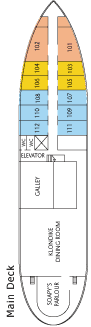 Choose your cabin on Main Deck             