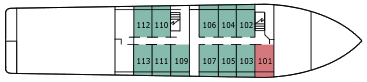 Choose your cabin on Lower Deck             