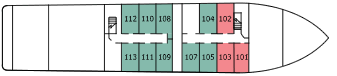 Choose your cabin on Lower Deck             