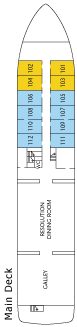 Choose your cabin on Main Deck             