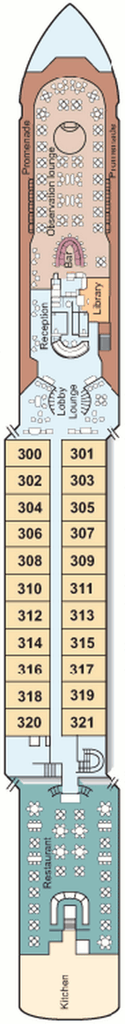 Choose your cabin on Upper Deck             