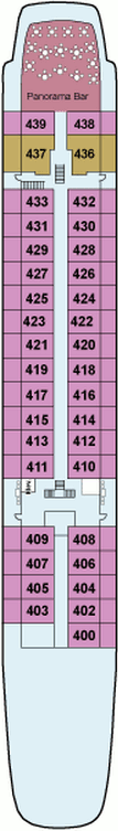 Choose your cabin on Upper Deck             