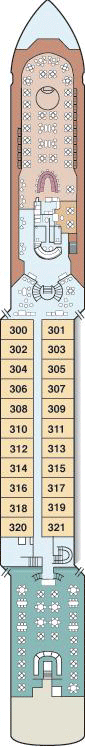 Choose your cabin on Upper Deck             