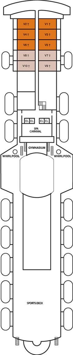 Choose your cabin on Verandah Deck             