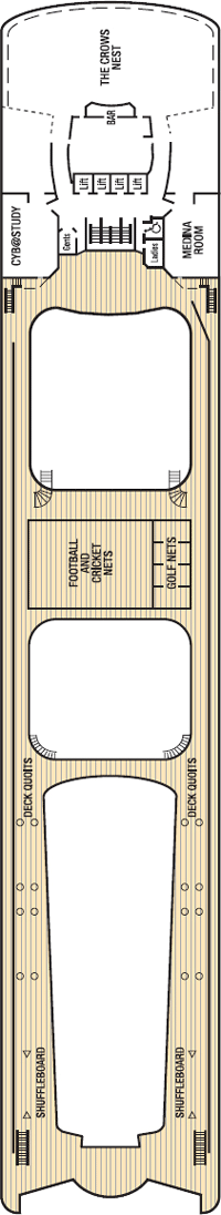 Choose your cabin on Sun Deck             