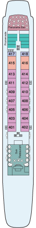 Choose your cabin on Upper Deck             