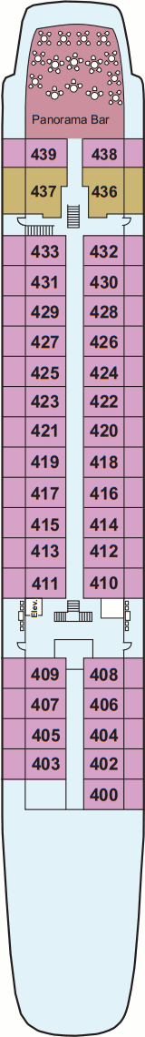 Choose your cabin on Upper Deck             