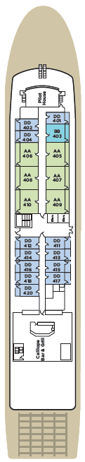 Choose your cabin on Vista View Deck             