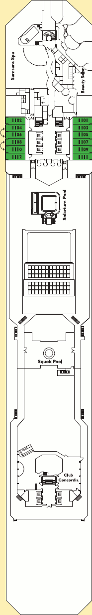 Choose your cabin on Spagna Deck             