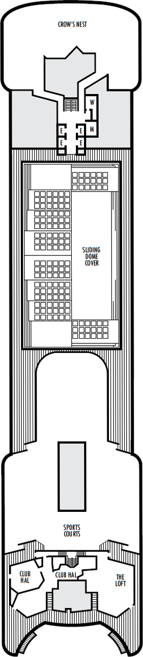 Choose your cabin on Sports Deck             