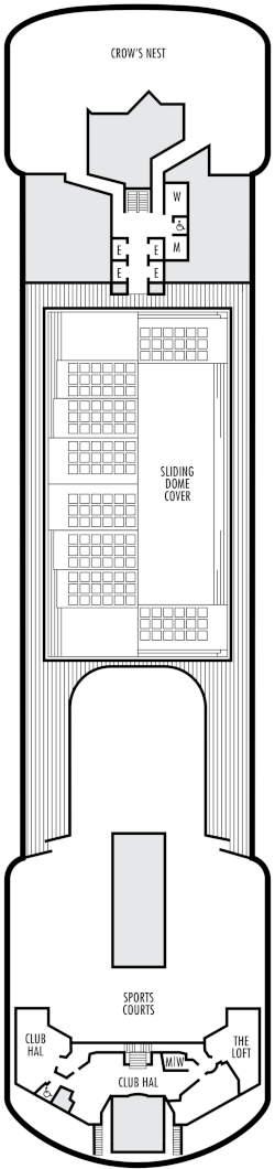 Choose your cabin on Sports Deck             